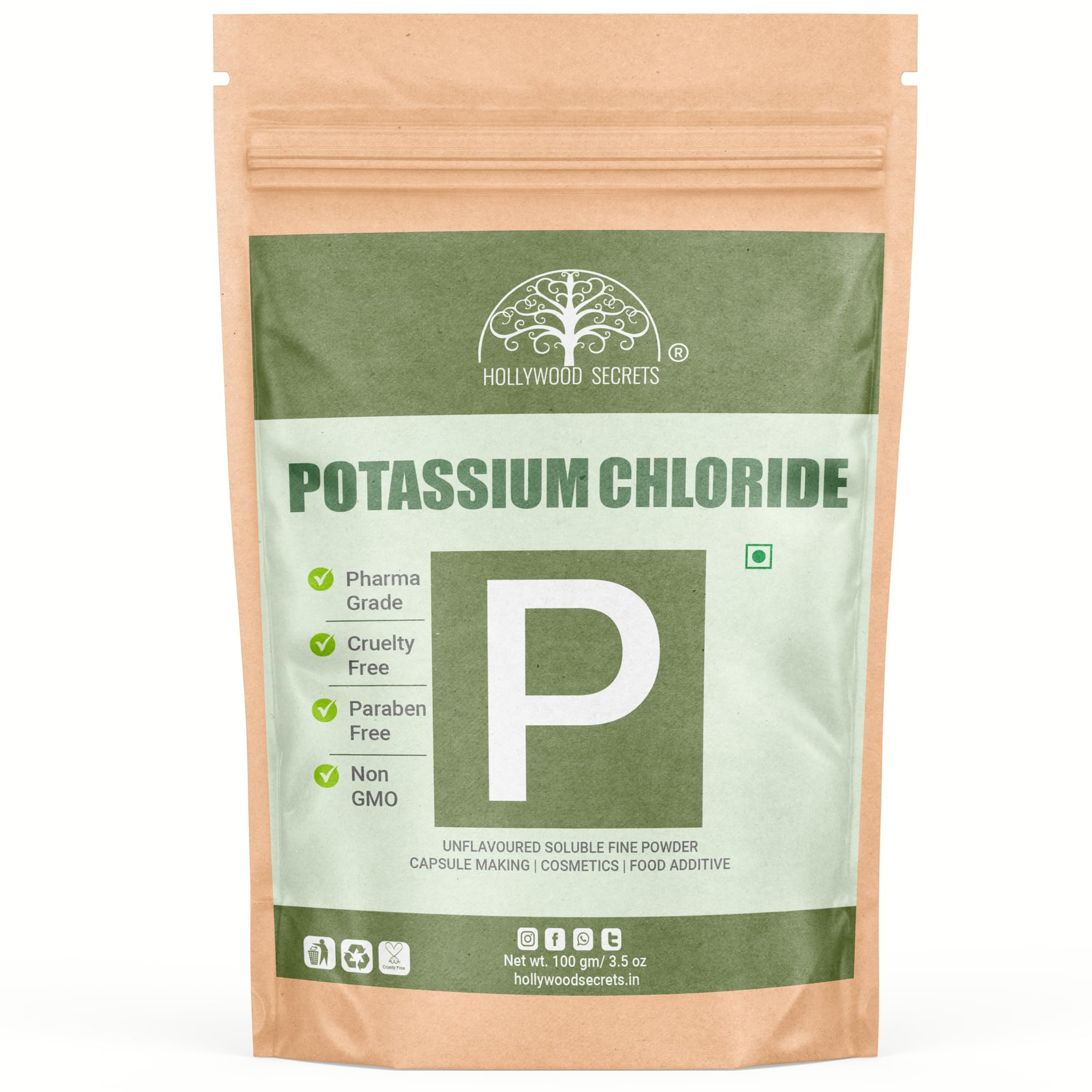 Hollywood Secrets Potassium Chloride Powder 100 gm Pharma Grade-image-15