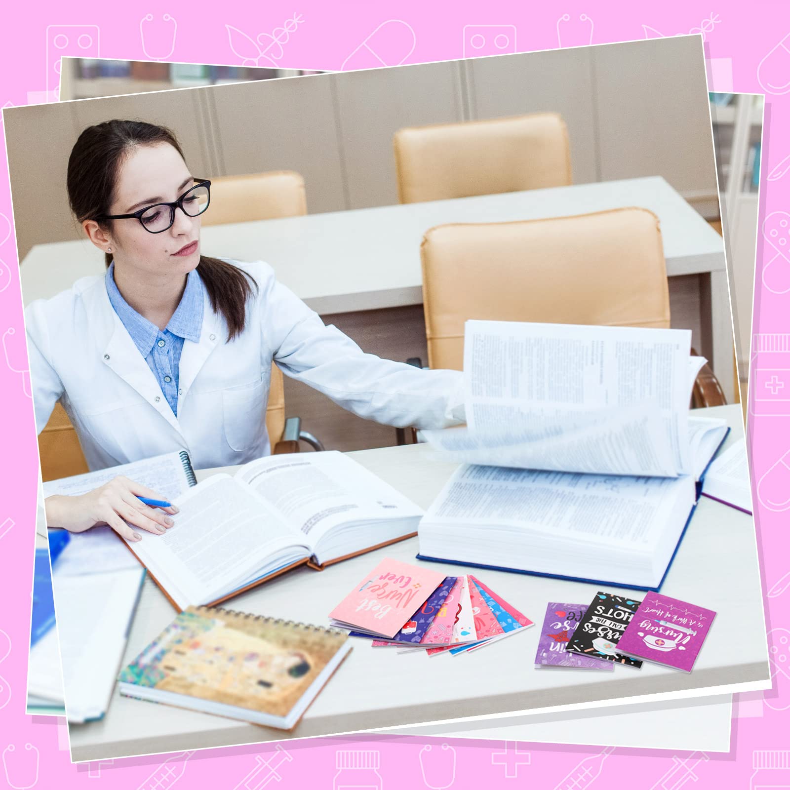 Sabary 200 quaderni per infermiere Bulk 2026 CNA Settimana Apprezzamento Regali Mini Pocket Notepad Bulk per Studenti di Medicina Pensionamento Accessori di Laurea in Aula Forniture per Ufficio