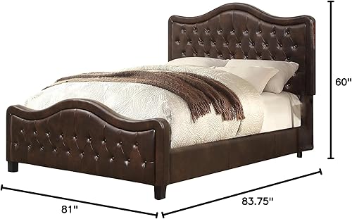 Miniatura 50 de Rosevera Turin Linen - Cama tapizada con paneles y cabecero capitonado con botones ajustables para dormitorio, tamaño Queen, color gris