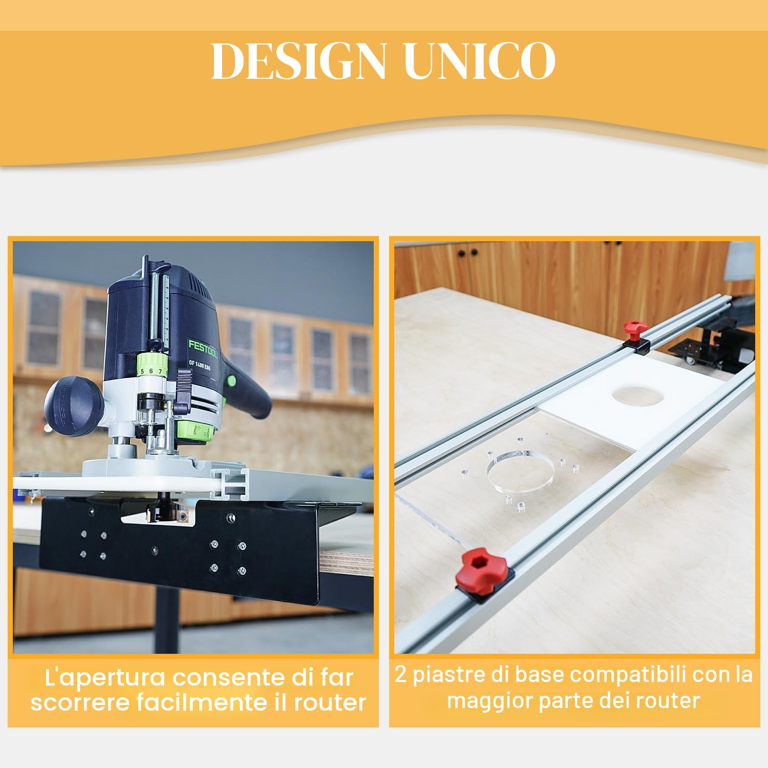 SpeTool Guida per Fresatrice Superiore 3 Assi Regolabile Guide Lineari Scorrevoli per Spianare Guida Lineare Per la Spianatura di Grandi Superfici Irregolari