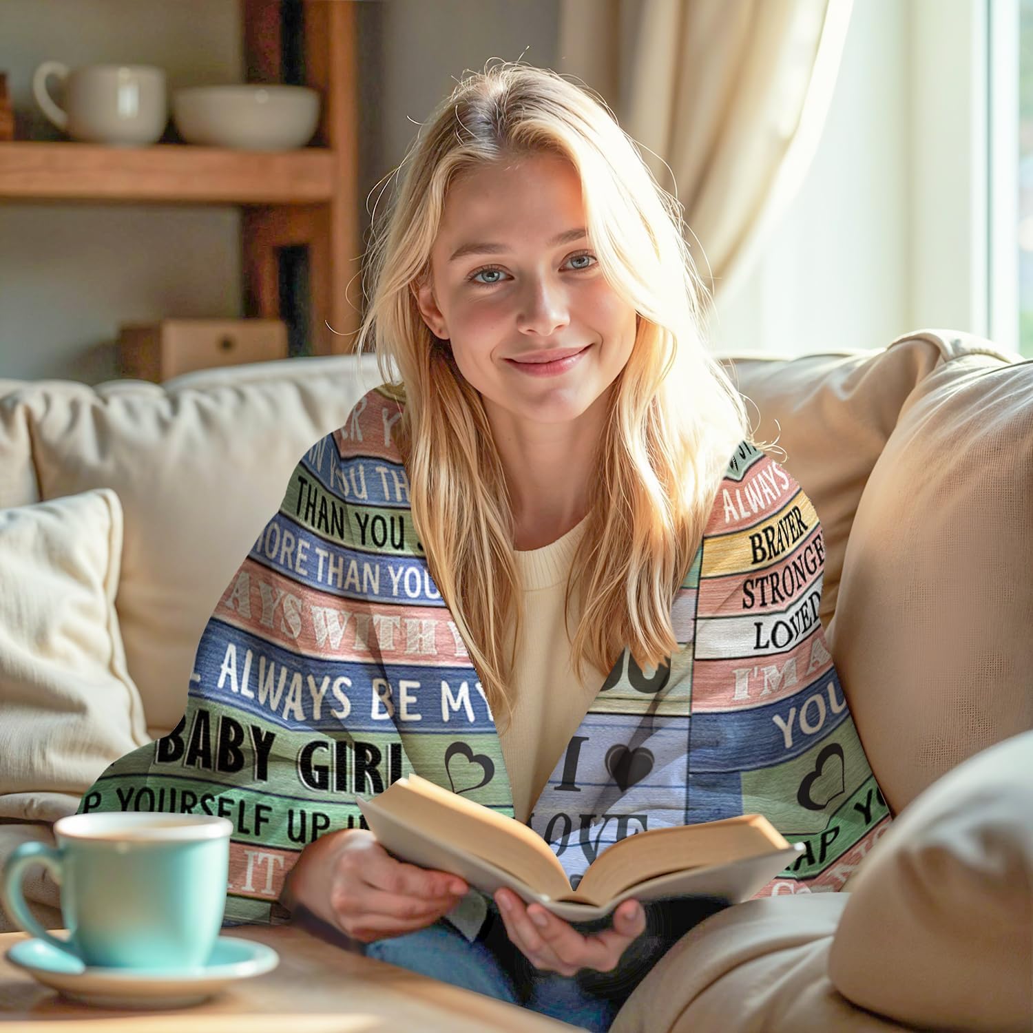 Daughter Gifts from Mom, to My Daughter Blanket from Mom, Daughters Birthday Gifts, Daughters Gift for Birthday, Graduation, Christmas, 60"x50" - Image 2