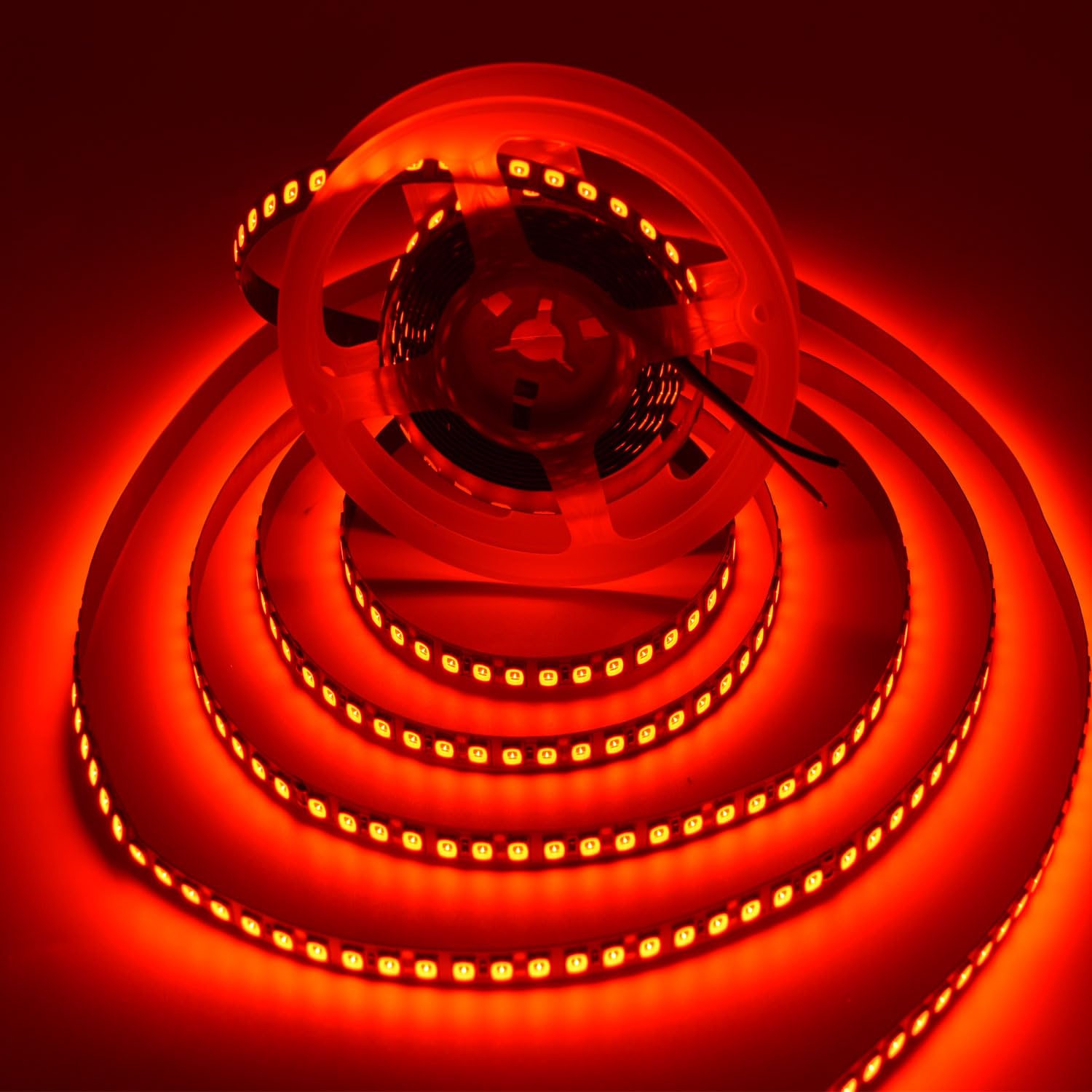 LED Strip Lights, DC 12V 16.4ft/5m SMD 5050 20000LM 600 LEDs Light Strips, Flexible Non-Waterproof LED Ribbon Strip for DIY Christmas Home Kitchen Indoor Party (Red)