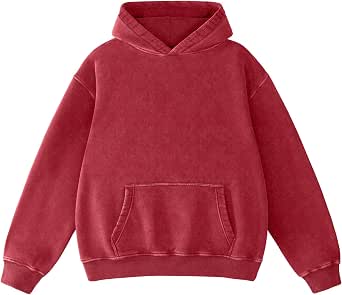 Acid Wash Oversized Vintage Hoodie for Men