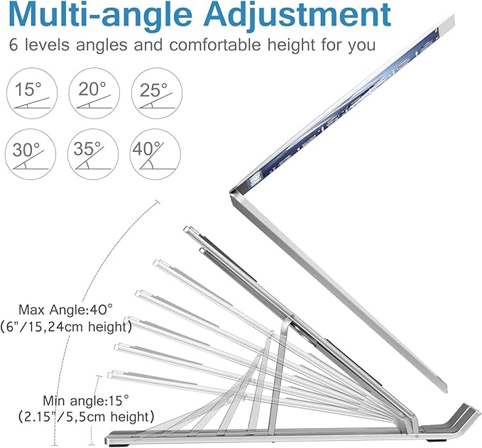 Soporte Ajustable para Laptop de Aluminio T Legend miniatura 7