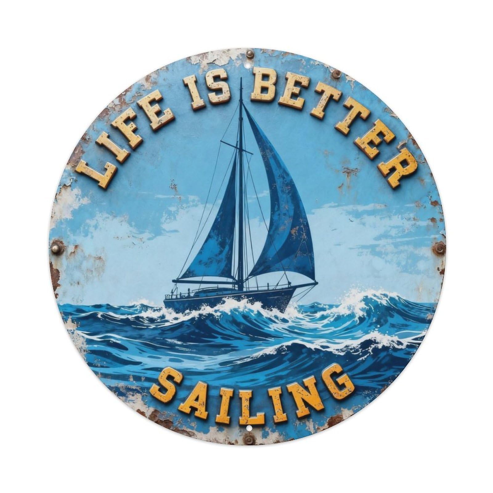 Life Is Better Sailing Metal Tin Sign Plaque