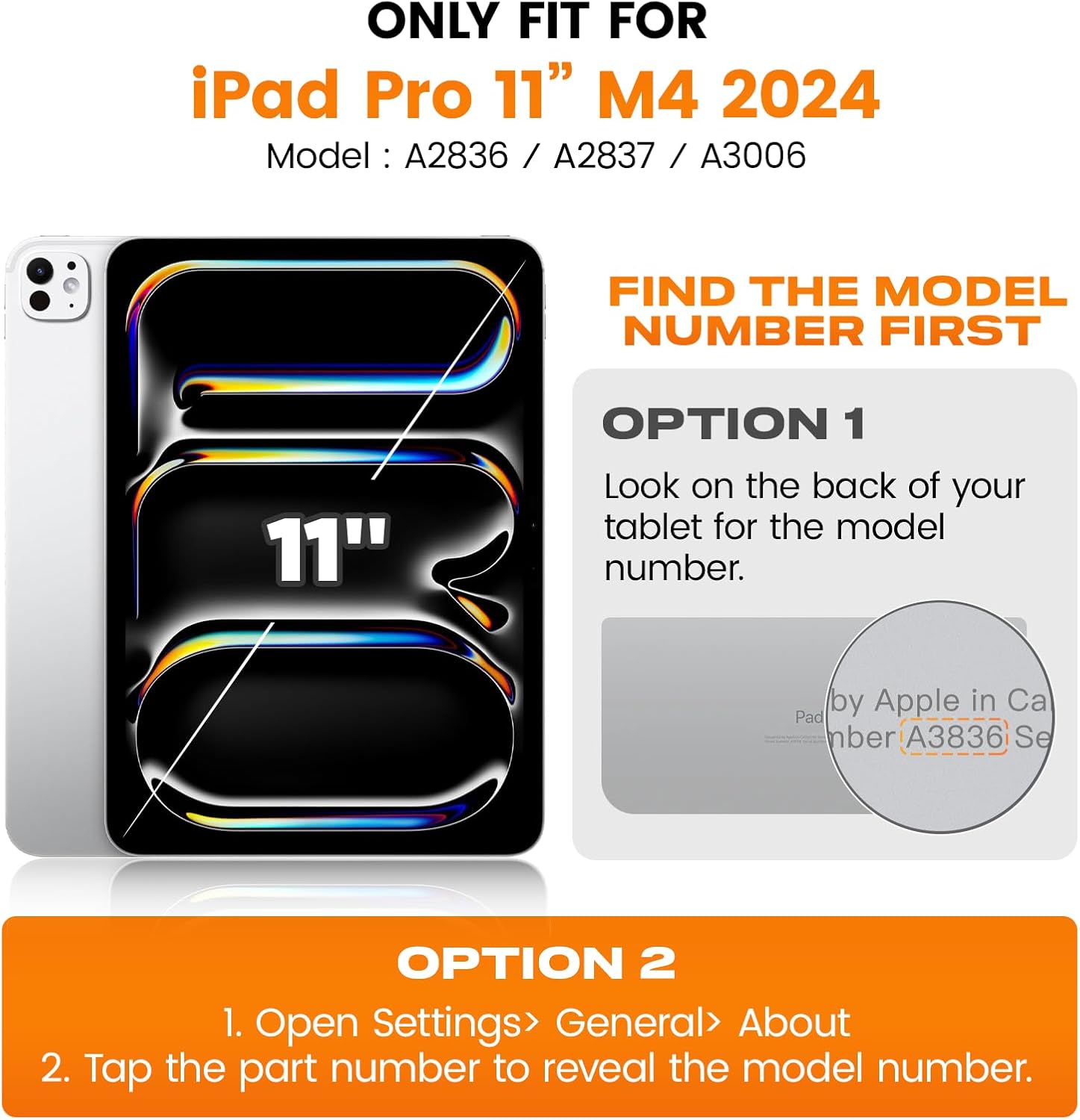 SEYMAC stock Case for iPad Pro 11 inch Case 2024 (M4), Shockproof Protective with Pencil Holder, Screen Protector, 360° Rotate Stand, Adjustable Hand Strap, Shoulder Strap, Black