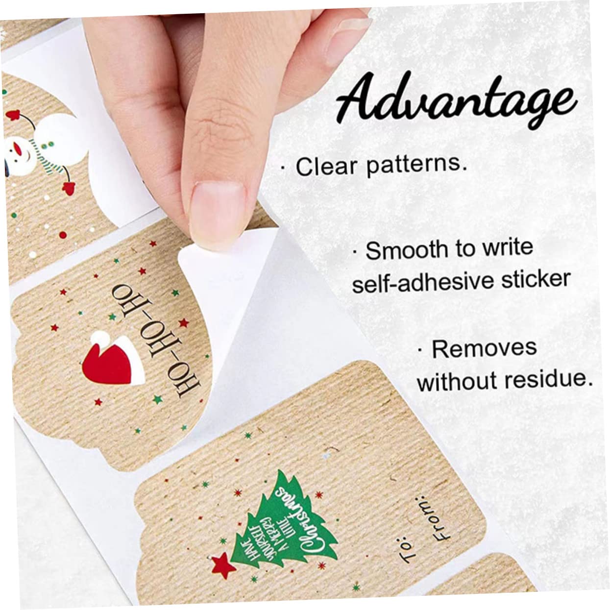 NUOBESTY 5 Adesivi Natalizi Adesivi d'oro Etichetta Adesivo Scrapbooking Natalizio Etichette Calendario del Conto alla Rovescia di Natale Personalizzati Regali Carta Kraft