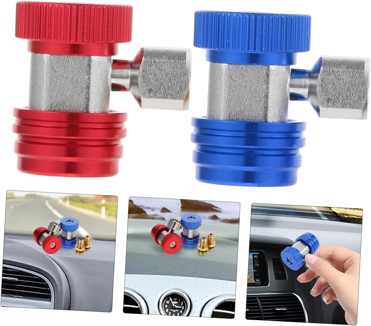 1pair Quick Connect Adapter Fittings for Car Air Conditioning Couplers for Enhanced Cooling for Efficient Connections Compatible Systems