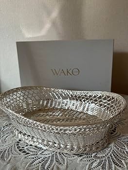 Amazon.co.jp: 銀座和光 WAKO 銀仕上げ手編みフルーツバスケット