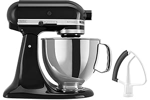 KitchenAid Artisan Series 5 Quart Stand Mixer Bundle, Onyx Black (KSM150FEOB)