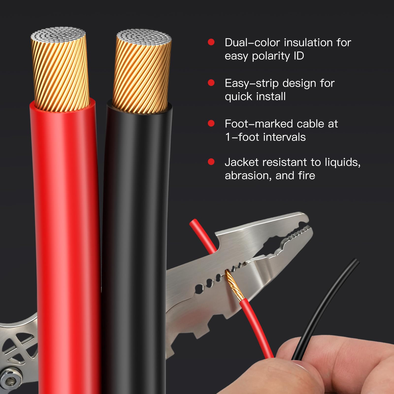 Cable de altavoz de calibre 10 de 100 pies