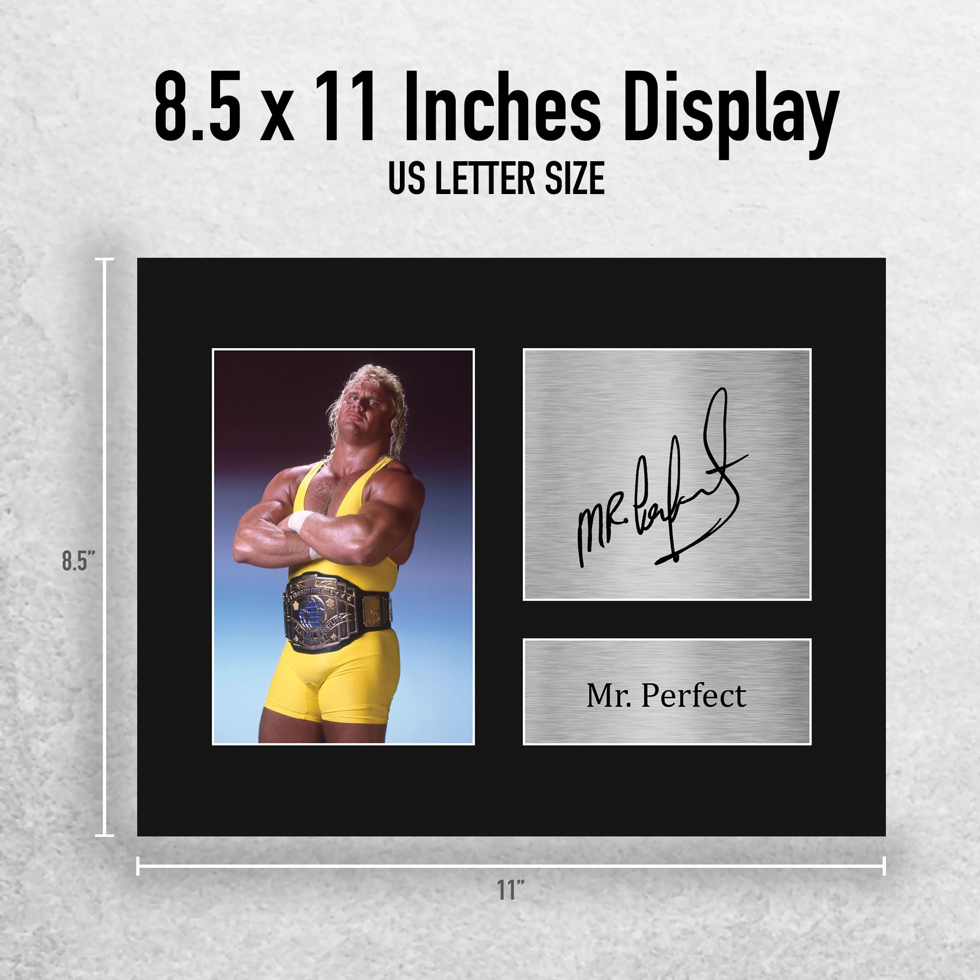 HWC Trading Mr Perfect Gifts Printed Signed Autograph Picture for WWE & WWF Memorabilia Fans - US Letter Size