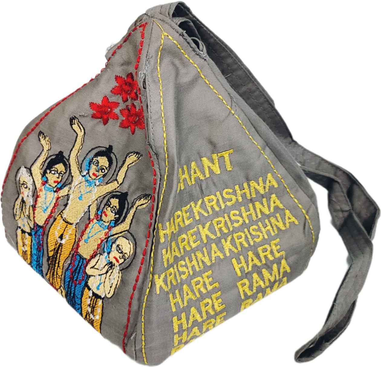 Hope Kart Japa Mala Bag Gomukhi Jaap Chanting Beads for Counting Jap 108 Beads Counter Cotton Pouch Potli Chant Hare Krishna Hare Rama Hand Made for Meditation Multicolour Pack of 1-image-40