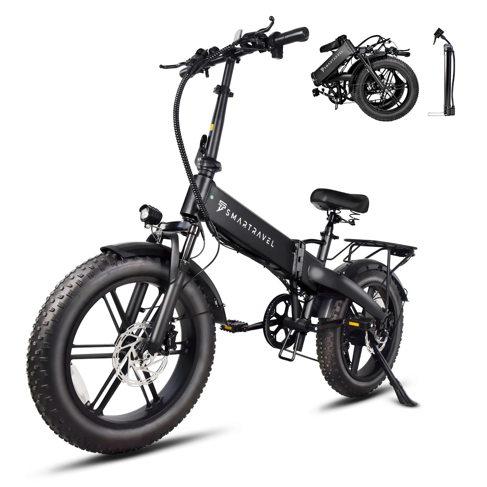 E Bike Klapprad 20" x 4.0" Fatbike 48V 15Ah Akku 250W Motor 25km/h Hydraulische Bremsen LCD Farbdisplay 7-Gang Elektrofahrrad
