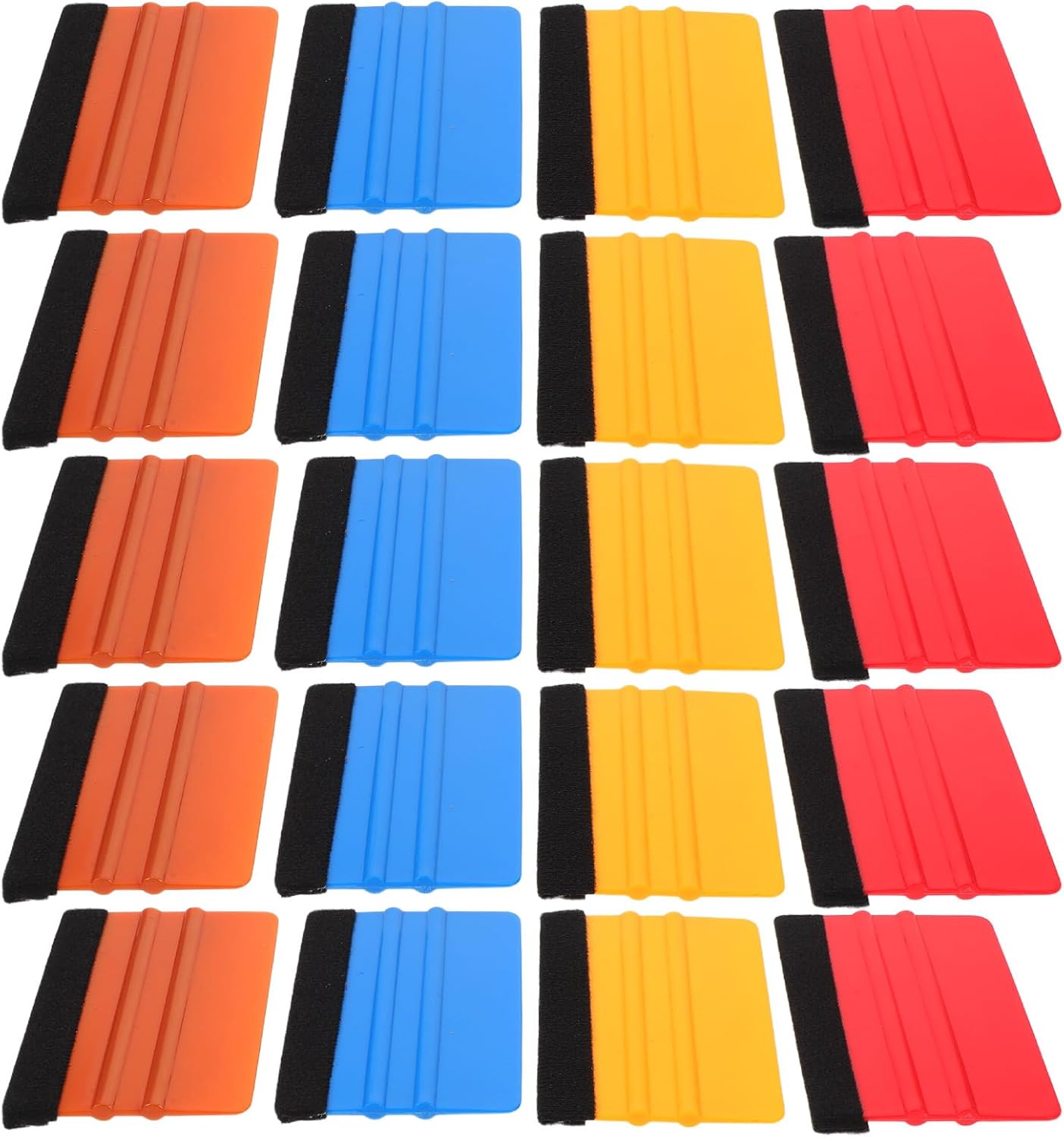 20pcs Car Vinyl Wrap Squeegee Set, Plastic Tint Film Applicator and Edge Cleaning Scraper Tools for Automotive Window Tint Installation and Decal Application
