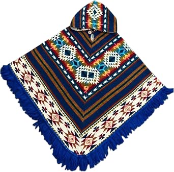 Alpaca Poncho Style with Hood Ecuadorian Warm Ethnic Pattern Cape, Soft Andean-Inspired Design