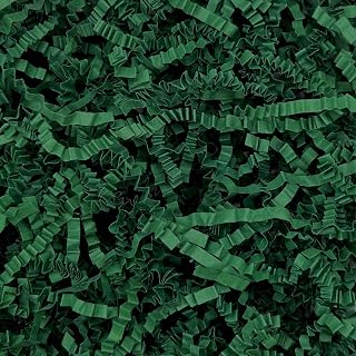 Tisspoms 3LB Dark Green Crinkle Cut Paper Shred Filler, Paper Shreds