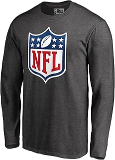 Men's Heathered Charcoal NFL Shield Primary Logo Long Sleeve T-Shirt