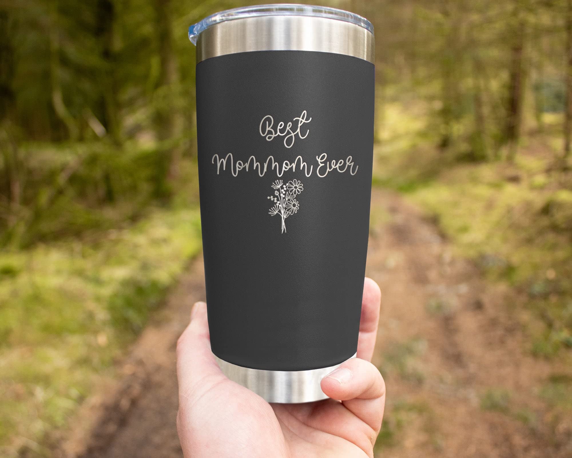 Best Mommom Ever Tumbler - Floral Mommom Mug - Mommom Mug - Gift For Mommom - Mother's Day Gift - Mommom Coffee Mug - Stainless Steel Tumbler 20Oz