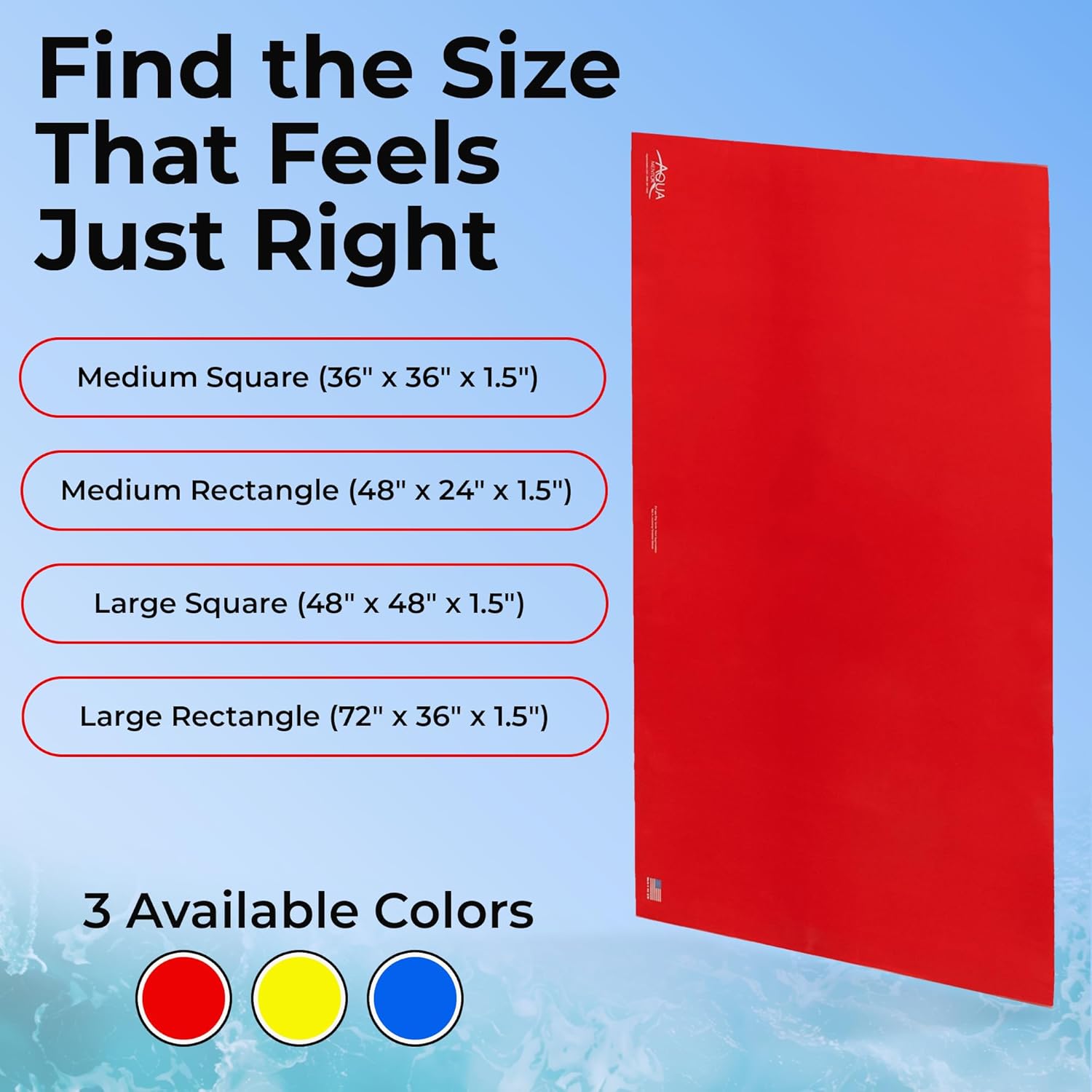 Pool Mat - Closed-Cell EVA Foam Polyurethane, Floating Swim Training Aid, Swimming Float, Pool Floats Water Mat and Beach Foam Mats for All Ages