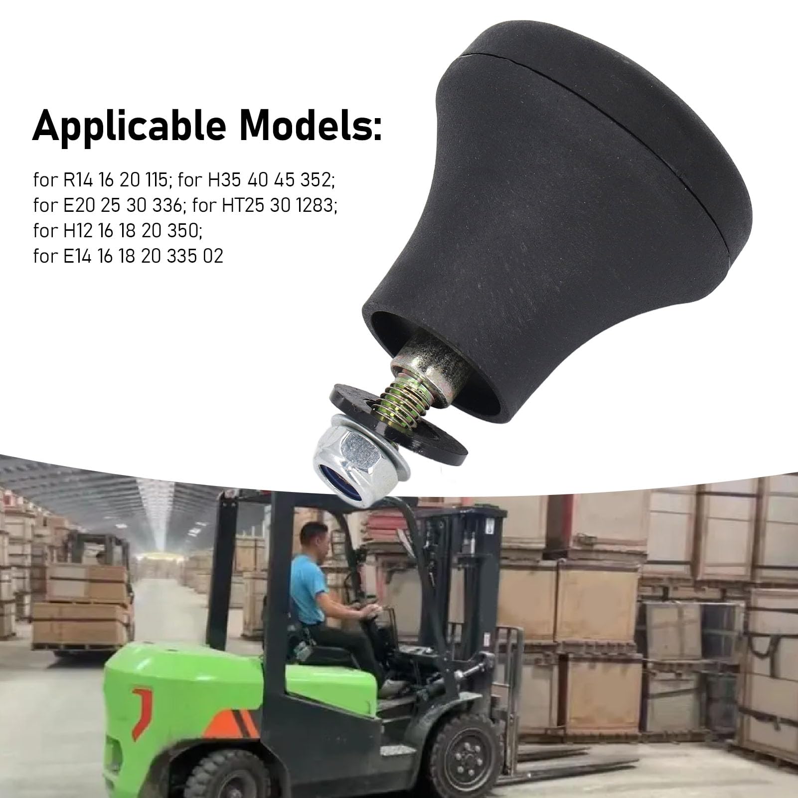 BORDSTRACT Forklift Handle Ball Head, 0009910306 ABS Joystick Crown Accessories for R14 16 20 115 H35 40 45 352