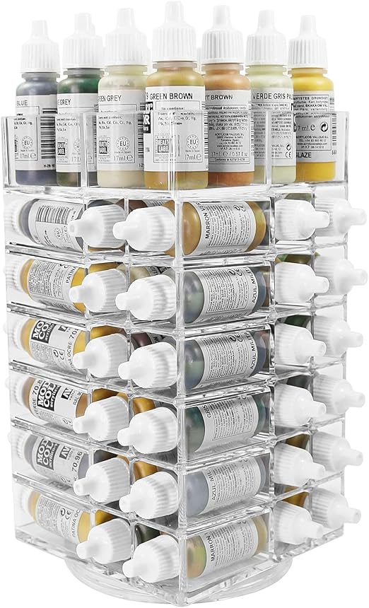 Amazon.com: Evemodel 6-Tier Spinning Paint Organizer Rack for 48 ...