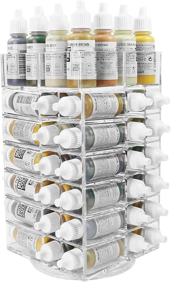 Amazon.com: Evemodel 6-Tier Spinning Paint Organizer Rack for 48 ...