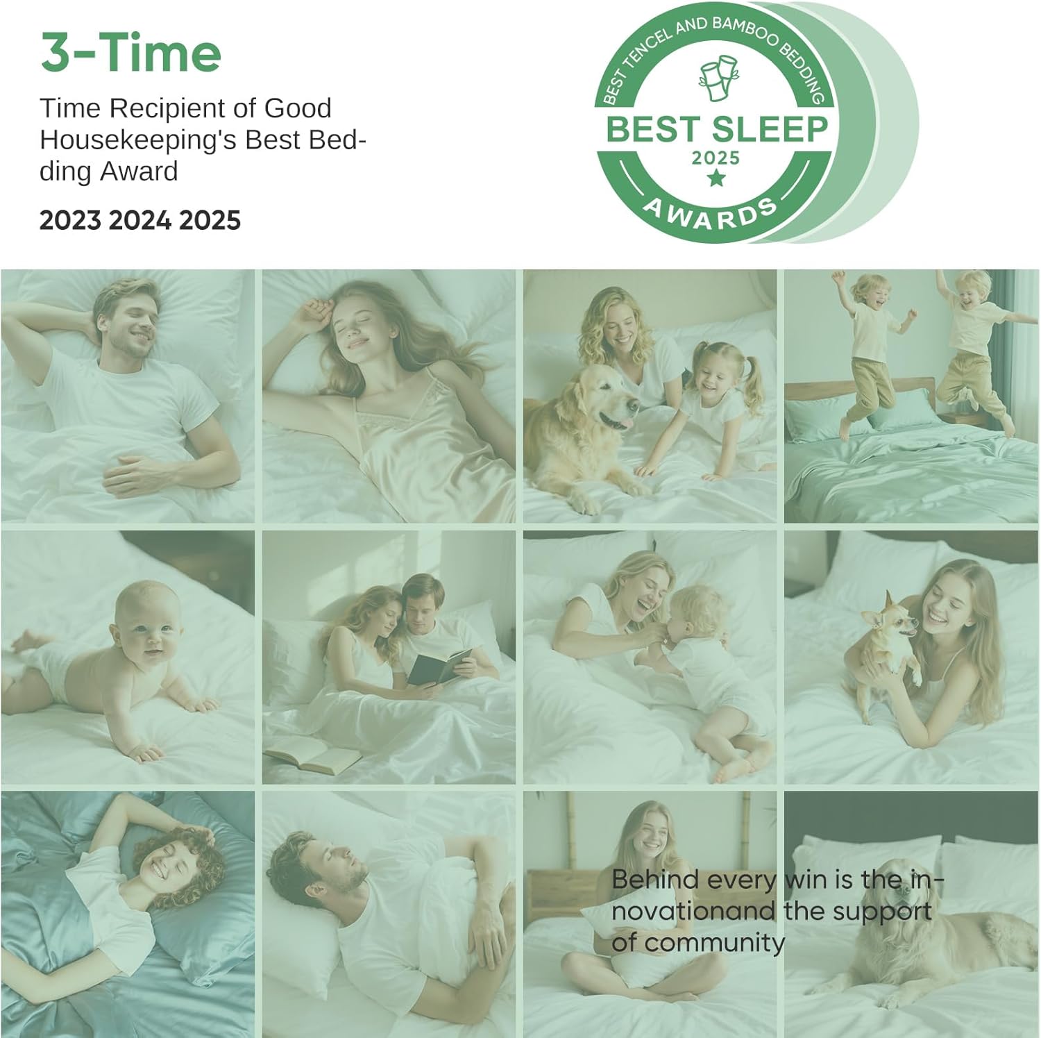 Luxury Organic Tencel & Viscose from Bamboo Cooling Sheet Set,Silky Soft Lyocell Sheets with Deep Pocket, Hypoallergenic & Breathable Bedding with Pillowcases (Sterling Blue, Queen) - Image 3