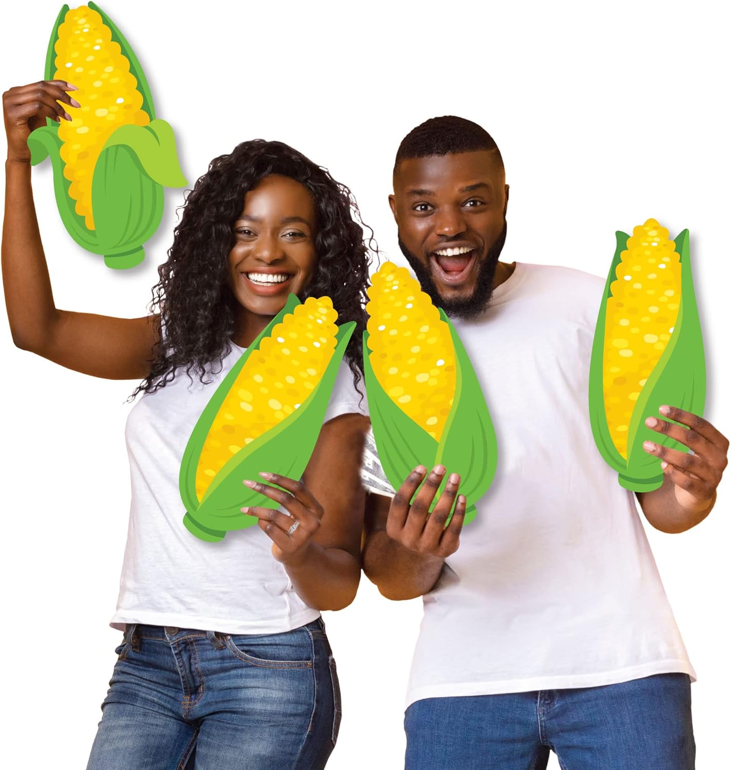 Big Dot of Happiness It's Corn - Yard Sign and Outdoor Lawn Decorations - Fall Harvest Party Yard Signs - Set of 8