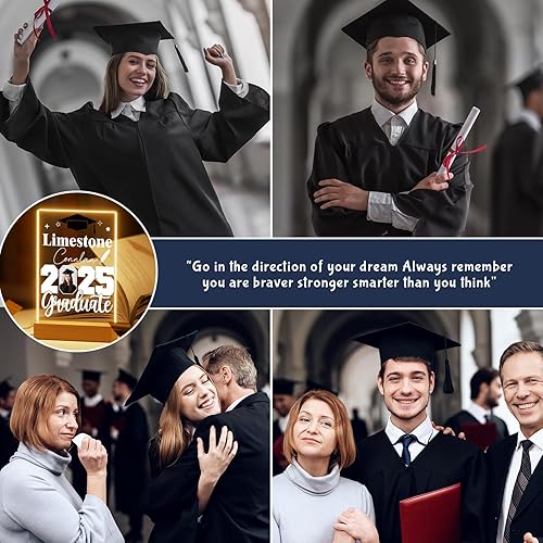 Miniatura 3 de ALBK Regalos de graduación personalizados con imagen, lámpara de noche personalizada con nombre de foto, regalos de graduación 2023, regalos de
