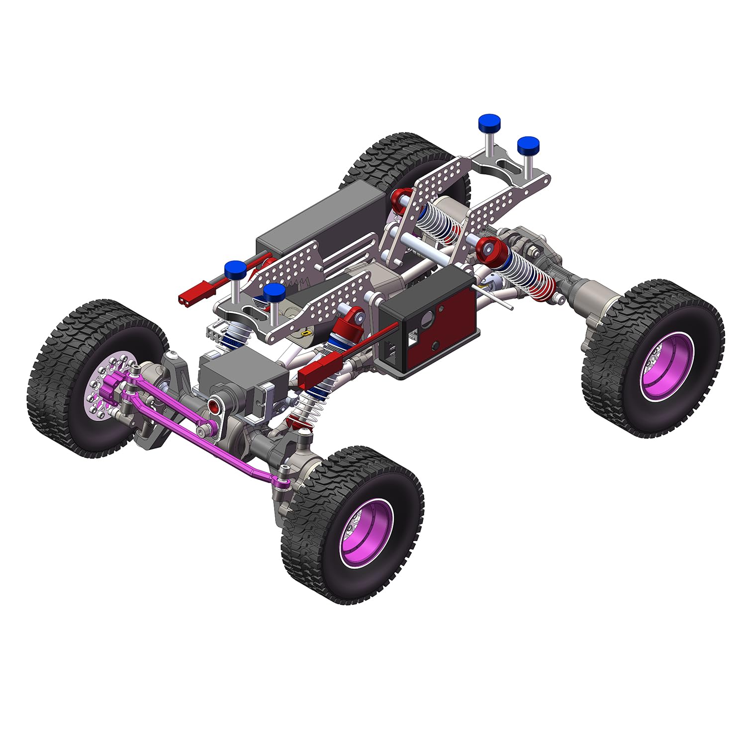 Amazon.com: TCRC GR5 Titanium LCG Chassis Kit Frame Rail for