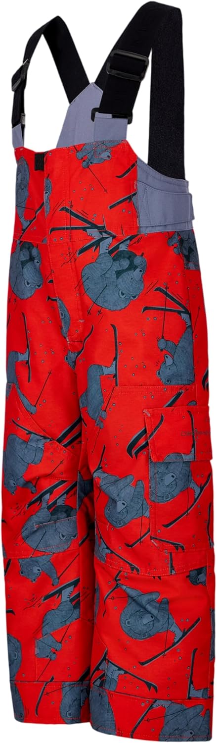 Obermeyer Boys Volt Print Snow Bib Pants, Insulated and Waterproof with Kids I-Grow System
