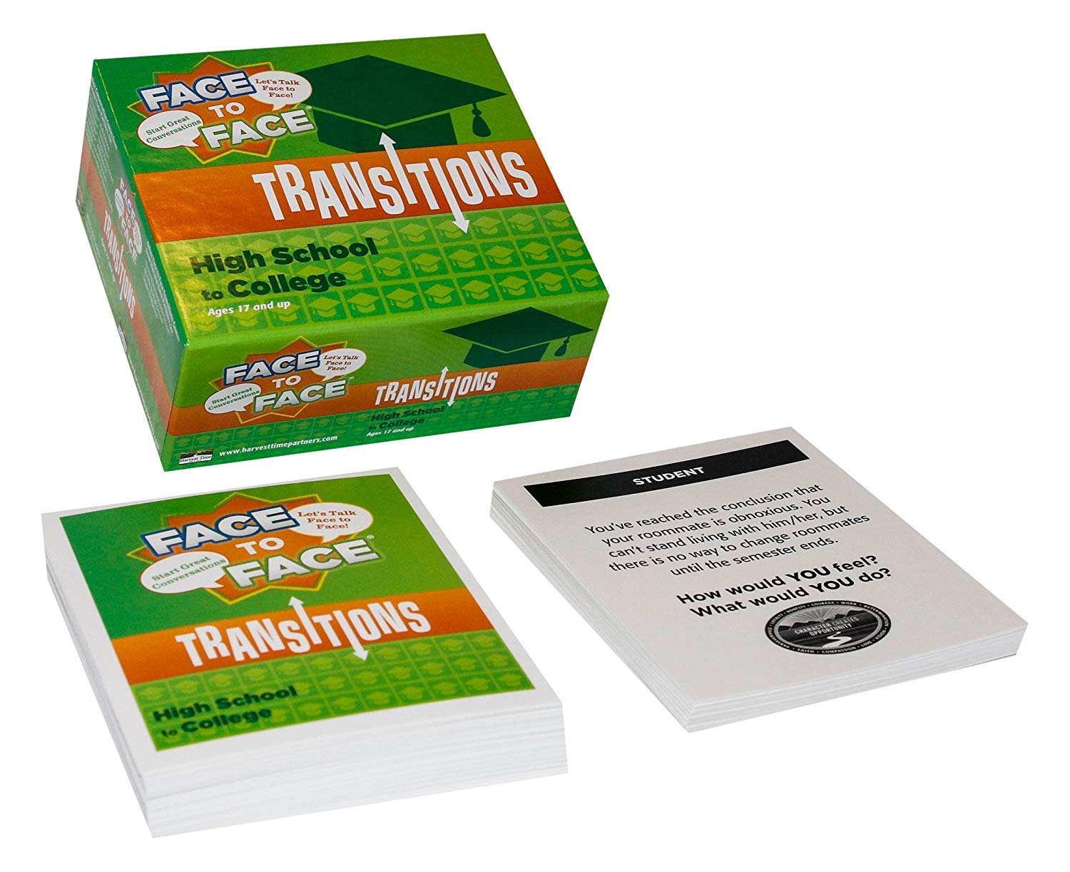 Face To Face Transitions Card Game - Conversation Starter For High School To College, Teens & Parents, Family Game Night