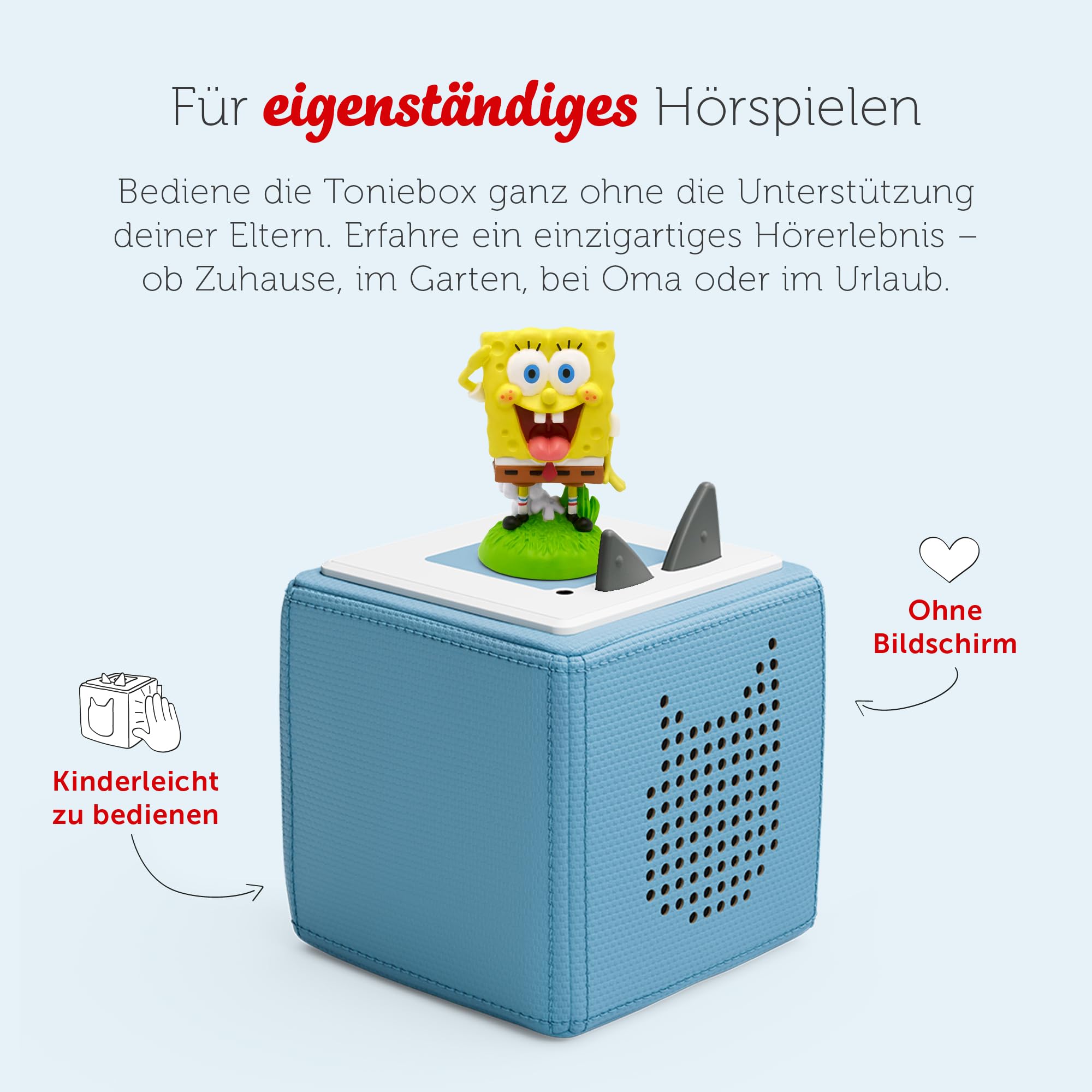 tonies Figura de audición para Toniebox, Bob Esponja Squarepants – El estudiante de conducción teledirigido y otras aventuras, juego de audio para niños a partir de 6 años, tiempo de juego de 51