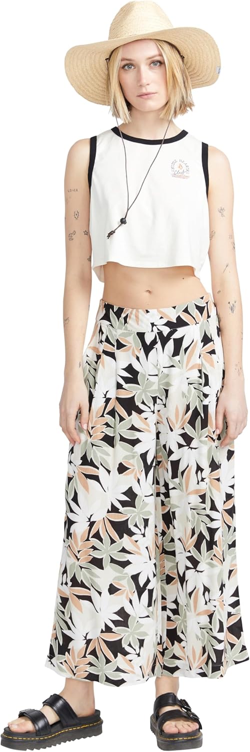 Volcom Women's Waverly Women Cropped Wide Leg Beach Pant
