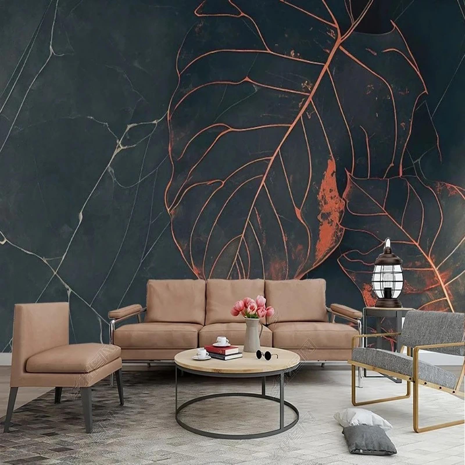 Peinture murale 3D pour transformer un mur de salon vide