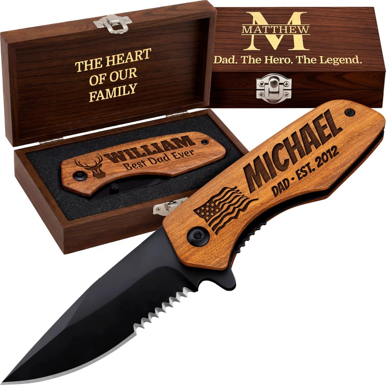 Custom Knife - Personalized Gifts for Men and Women - Engraved Gift for Dad Husband Boyfriend