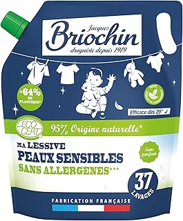 Jacques Briochin Recharge Ma lessive Peaux Sensibles Ecocert - Sans allergènes 1,7L