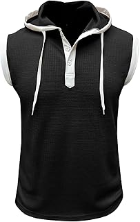 Generisch Camisetas interiores para hombre, color negro, chaleco para gimnasio, entrenamiento, chaleco sin mangas, chaleco pesado, con capucha para deportes de verano, para hombre