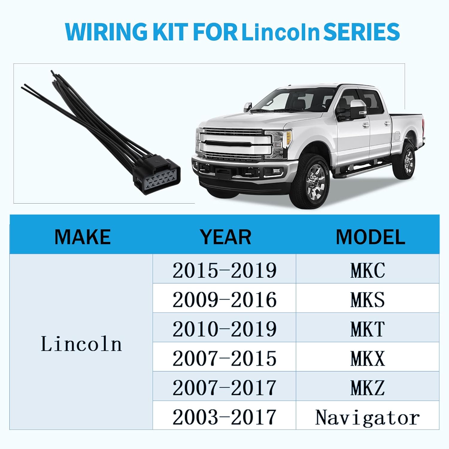 Anina WPT928 Wiring Kit Heated/Cooled Seat Module Connector Wire Assembly for 2003-2019 Ford F150 F250 Explorer Mustang Fusion Lincoln MKS Mercury Milan 12 Leads Wiring Harness 3U2Z-14S411-ZMB WPT-928
