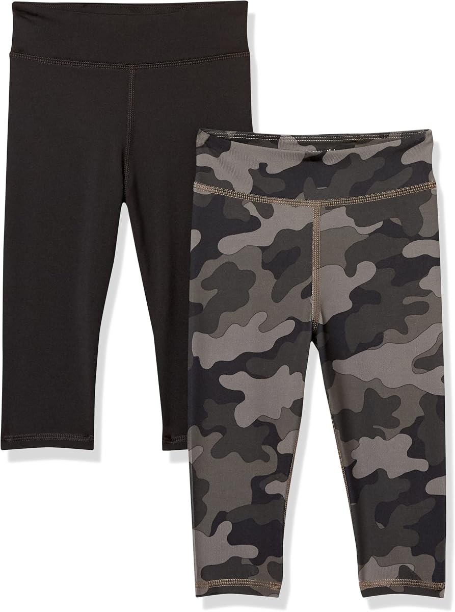 Leggings Capri activos Amazon Essentials para niñas y niños pequeños, paquetes múltiples