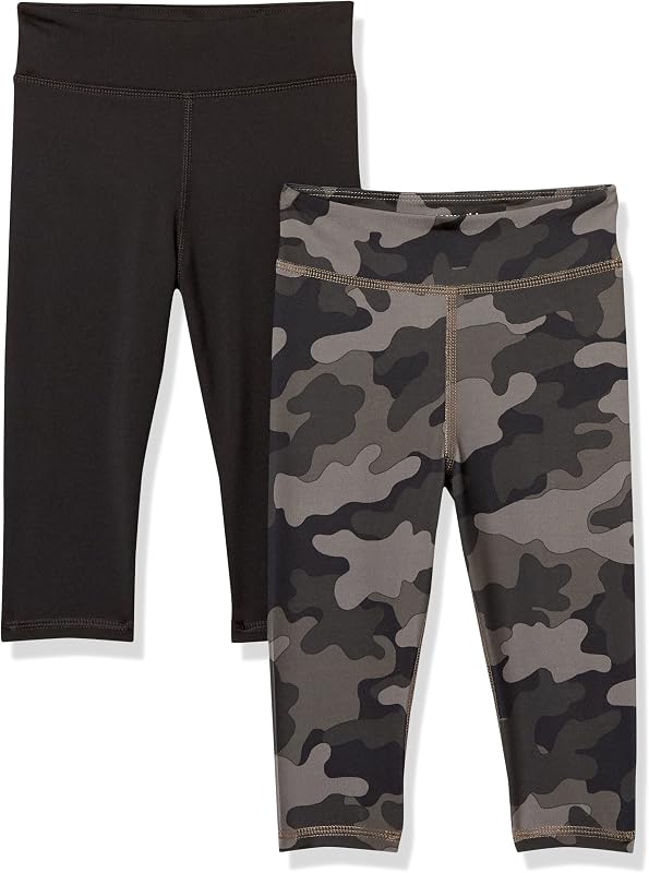 Leggings Capri activos Amazon Essentials para niñas y niños pequeños, paquetes múltiples