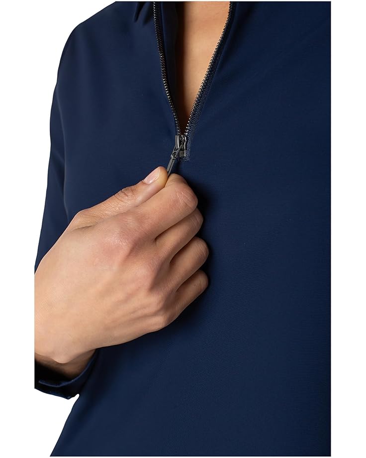 Liverpool Los Angeles Long Sleeve Collared Zip Front Knit Shirt - #3 of 3