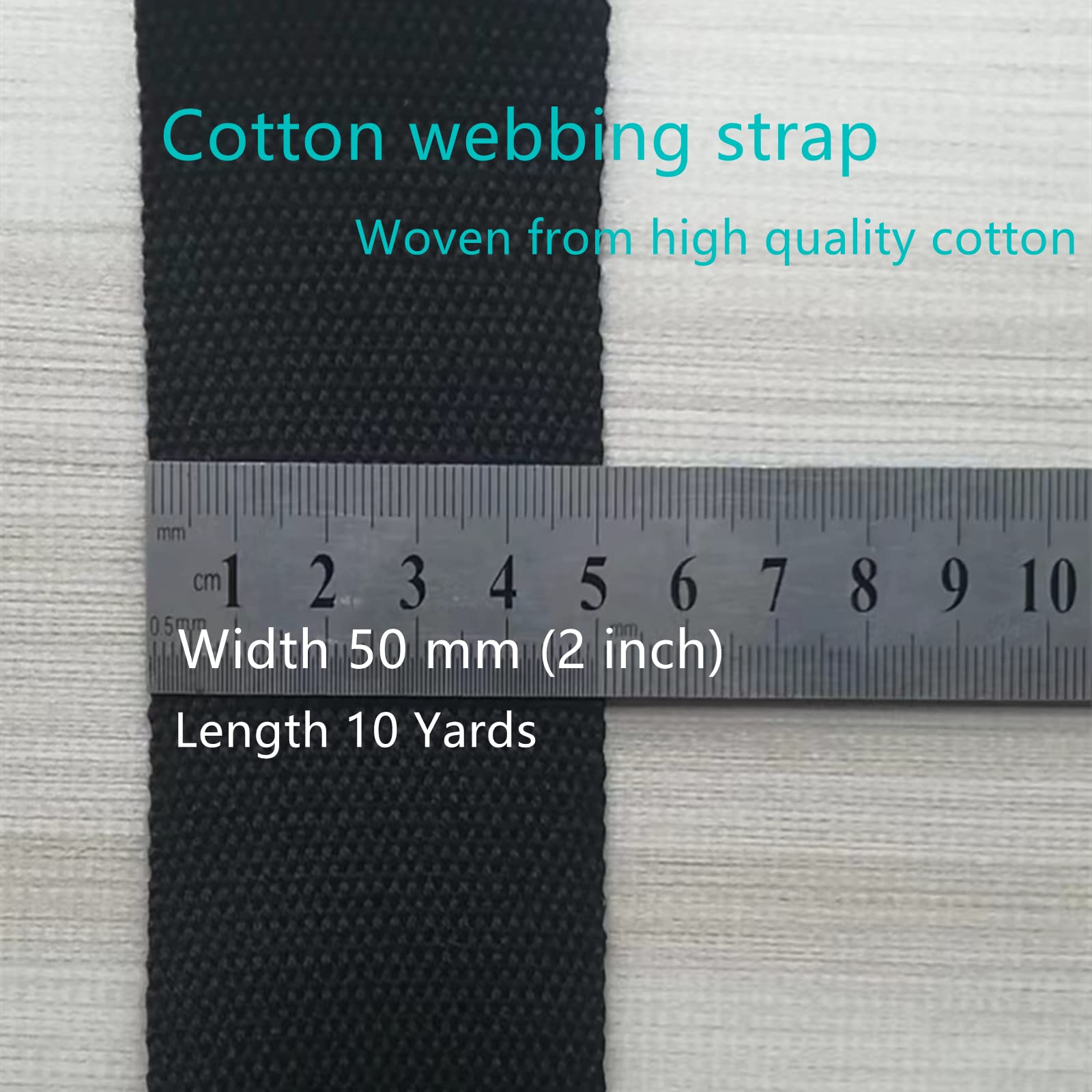 Correa de cincha de 50 mm, Correas de cincha de tapicería de algodón para Bolsos, Asas de sillas