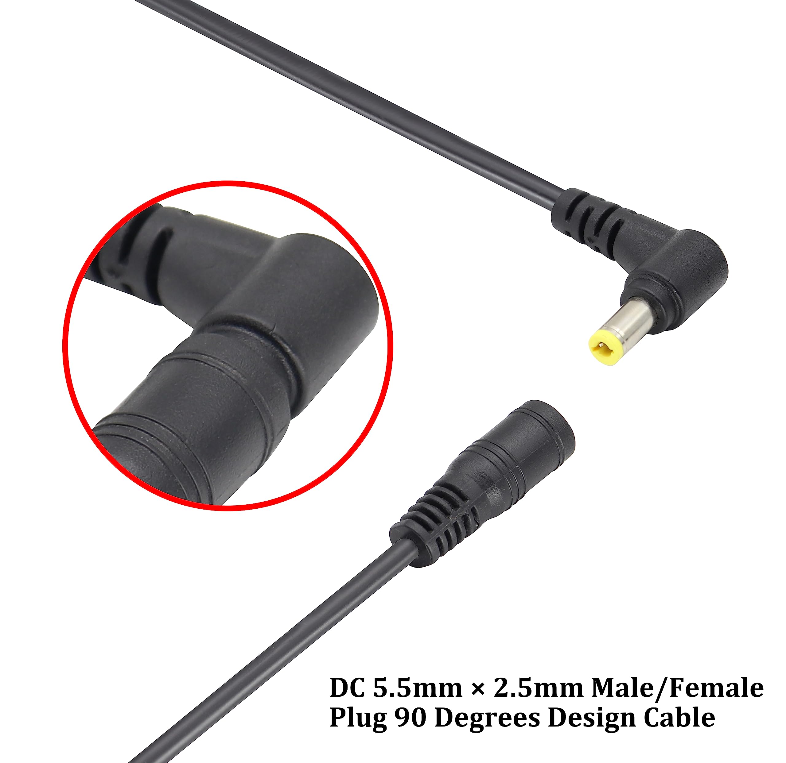 Amazon.com: HCFeng 18AWG Tuning Fork DC5525 Power Cable DC 5.5MM x