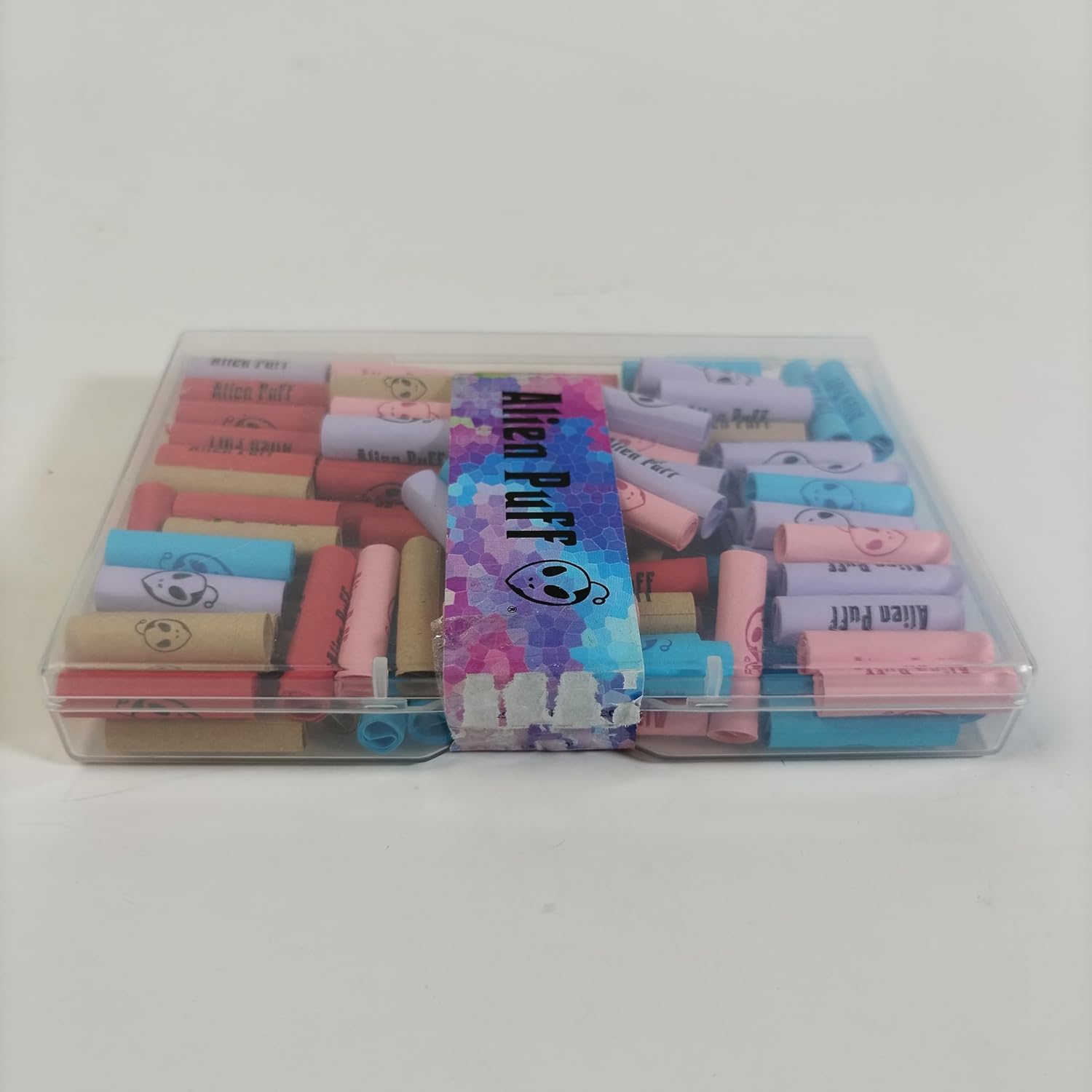 Colorful Pre RoIIed Tips, 6.5x25mm, 120 Tips Unrefined Perforated with 3 Fillers, Pink, Red, Purple, Blue, Brown Pre RoIIed Tips