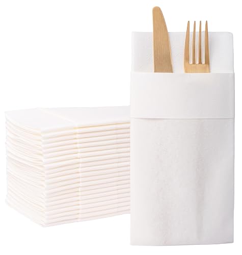 Table Napkins, Air Laid Linen-Feel 50 Pcs. 16"x16" 1/8 Folded