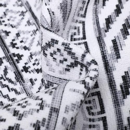 Miniatura 6 de Alfombra marroquí de 4 x 6, lavable a máquina, delgada, con estampado geométrico, alfombra bohemia de felpilla, tapete antideslizante para cubrir el