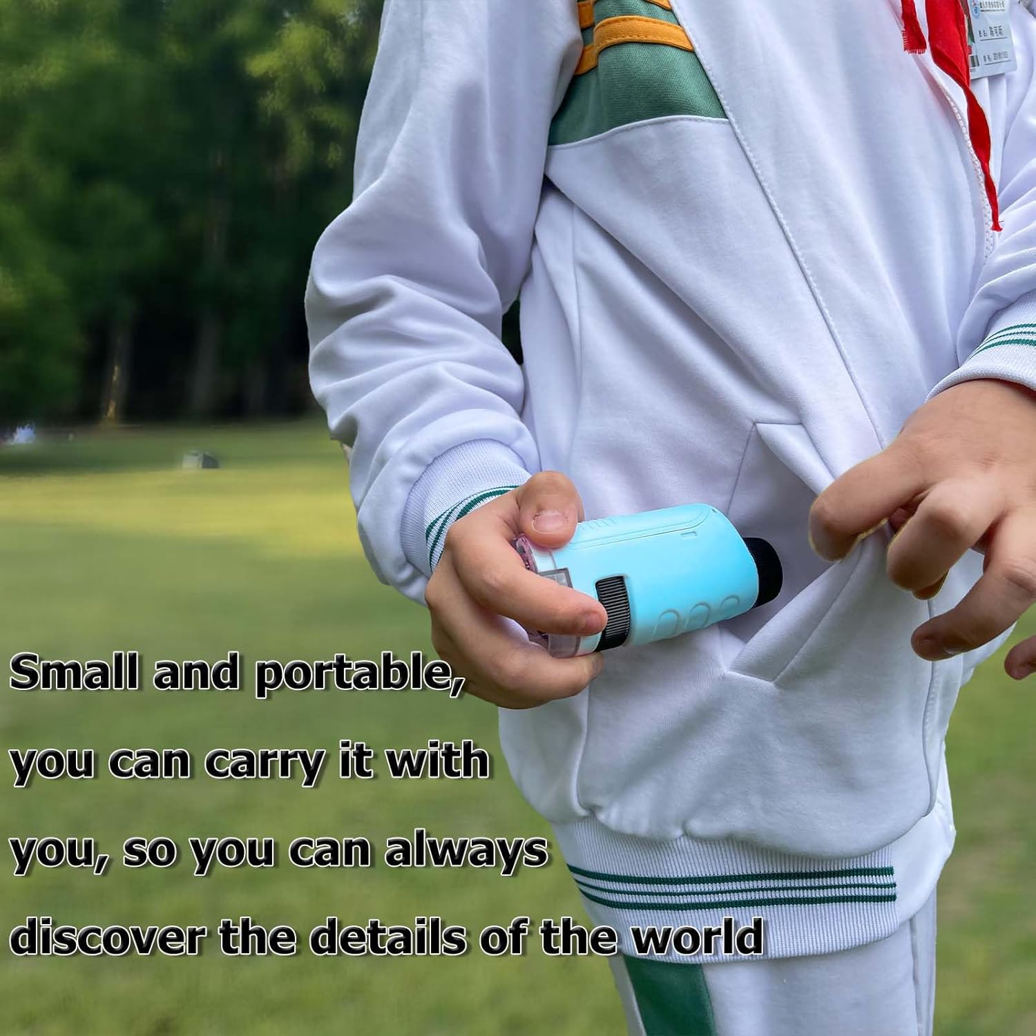 Portable Microscope, Scientific Experiment Set, Handheld Microscope with 60x-120x Magnification and LED Light, Perfect Mini Microscope for Education and Exploration of The World-Blue