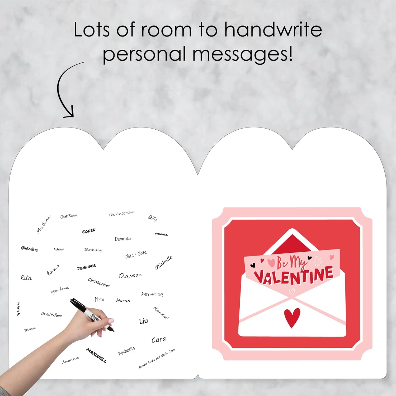 Big Dot of Happiness Happy Valentine’s Day - Kids Valentine’s Day Giant Greeting Card - Big Shaped Jumborific Card - 16.5 x 22 inches